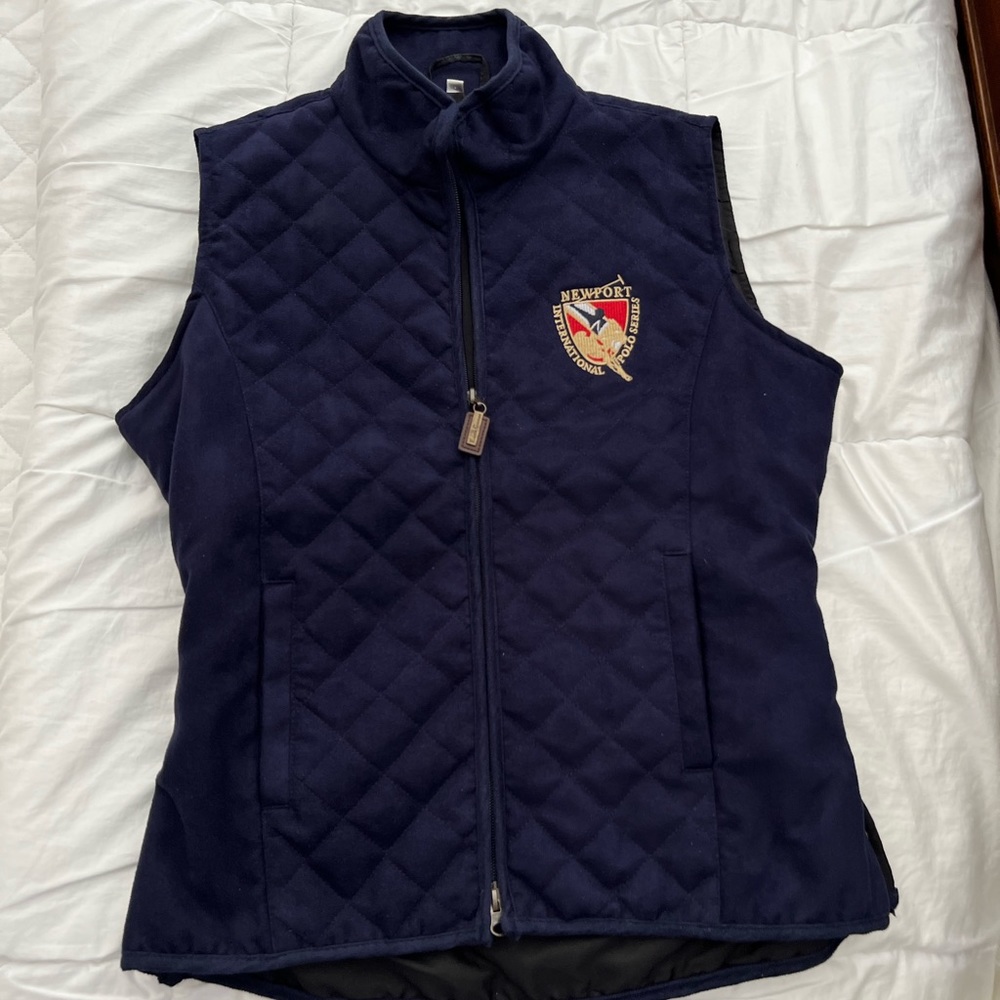 Newport Polo faux suede vest ladies M